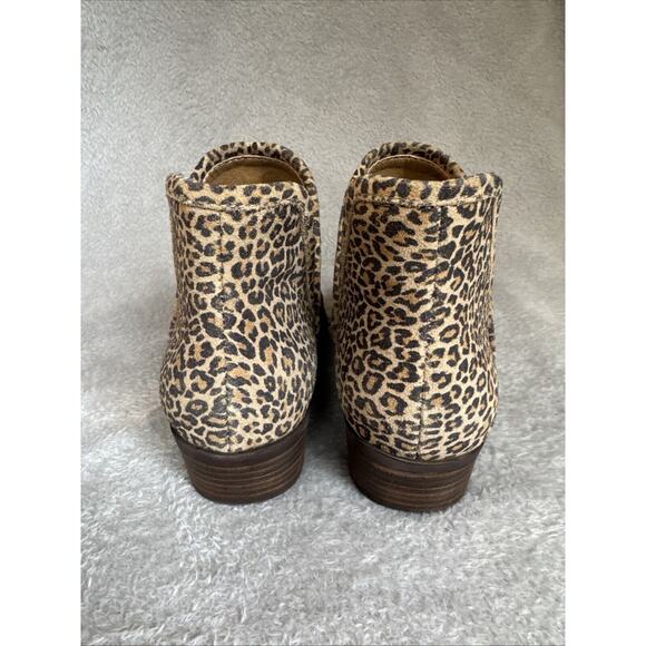 Lucky Brand Womens Baley Ankle Booties Brown Animal Print Leopard Leather 7M EUC - Picture 3 of 8
